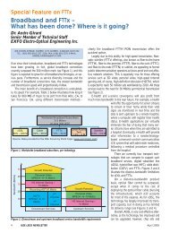 Broadband and FTTx â What has been done? Where is it going?