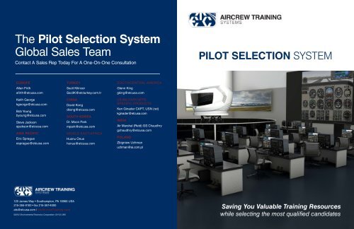 2012 Pilot Selection System Brochure - ETC's Aerospace Solutions
