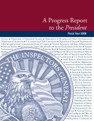 Report - Council of the Inspectors General on Integrity and Efficiency