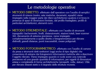 Le metodologie operative - Sdasr.unict.it