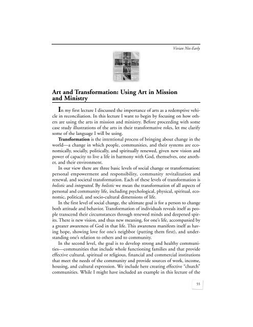 Art and Transformation: Using Art in Mission and Ministry