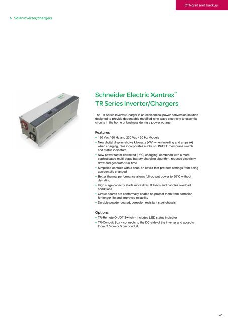 PV Catalogue : Schneider Electric renewable energies catalog