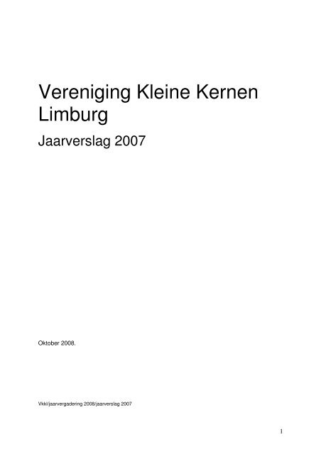 Vereniging Kleine Kernen Limburg - VKKL