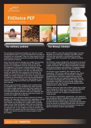 FitChoice PEP Fact Sheet - Neways Australia