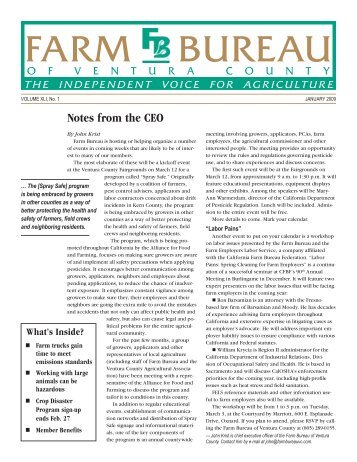 Newsletter - The Farm Bureau of Ventura County