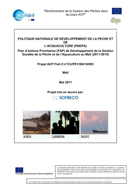 "Renforcement de la Gestion des PÃªches dans les pays ... - ACP Fish II