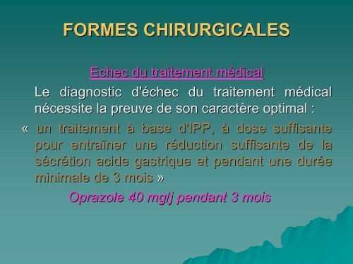 Le Reflux Gastro- Oesophagien Ã  l'heure de la MÃ©decine Factuelle