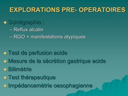 Le Reflux Gastro- Oesophagien Ã  l'heure de la MÃ©decine Factuelle