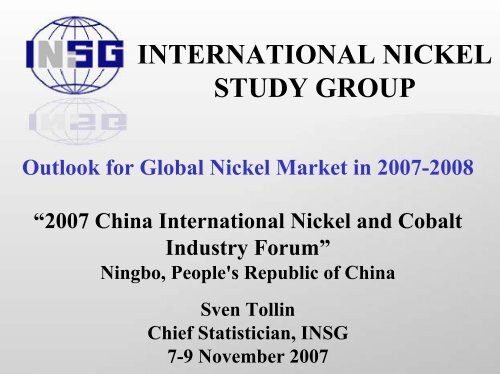 World Primary Nickel Production - International Nickel Study Group