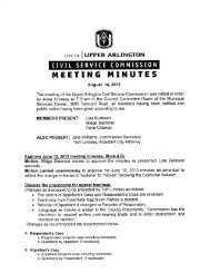 MEETING MINUTES - Upper Arlington