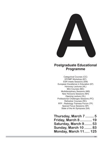 Postgraduate Educational Programme - myESR.org