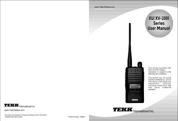 X-1000 user manual - Paging & Wireless Service Center