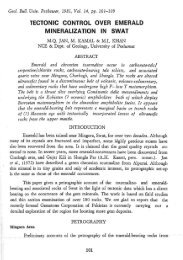 Tectonic Control Over Emerald Mineralization In Swat