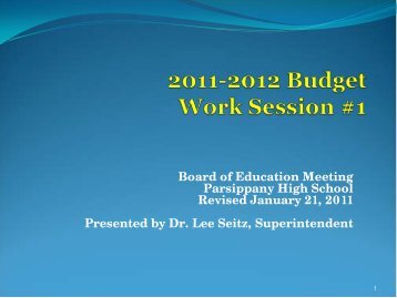 2011-2012 Budget Work Session 1 - the Parsippany-Troy Hills ...