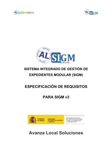 AL SIGM 3.0: EspecificaciÃ³n de requisitos - Plan Avanza