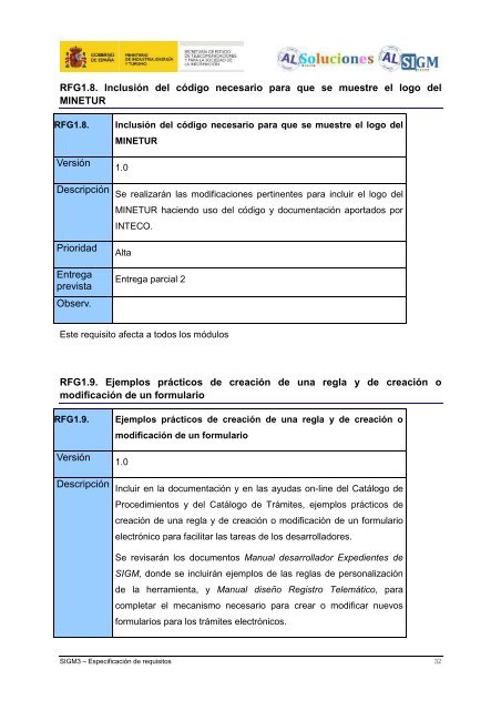 AL SIGM 3.0: EspecificaciÃ³n de requisitos - Plan Avanza