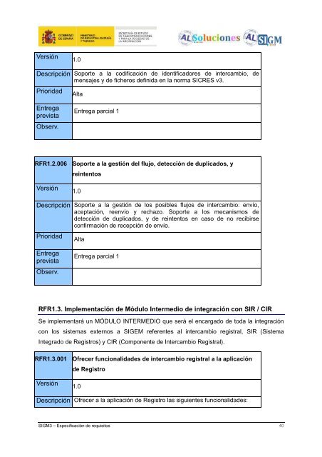 AL SIGM 3.0: EspecificaciÃ³n de requisitos - Plan Avanza