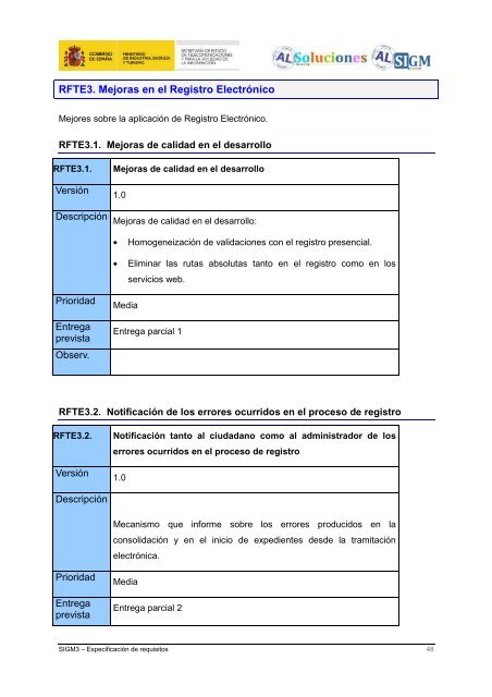 AL SIGM 3.0: EspecificaciÃ³n de requisitos - Plan Avanza