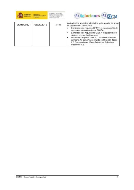 AL SIGM 3.0: EspecificaciÃ³n de requisitos - Plan Avanza