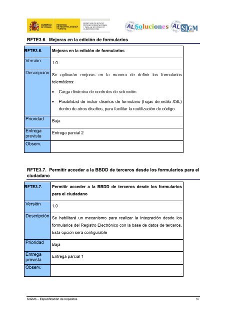 AL SIGM 3.0: EspecificaciÃ³n de requisitos - Plan Avanza