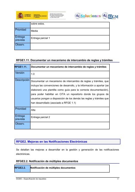 AL SIGM 3.0: EspecificaciÃ³n de requisitos - Plan Avanza