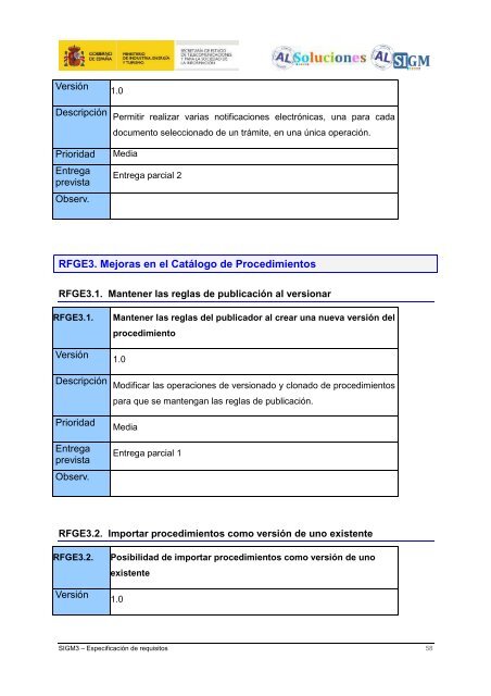 AL SIGM 3.0: EspecificaciÃ³n de requisitos - Plan Avanza