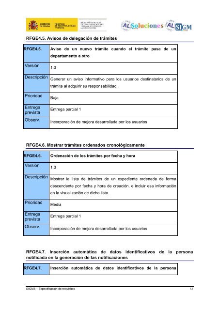 AL SIGM 3.0: EspecificaciÃ³n de requisitos - Plan Avanza