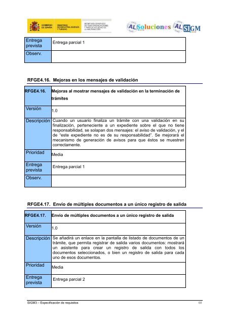 AL SIGM 3.0: EspecificaciÃ³n de requisitos - Plan Avanza