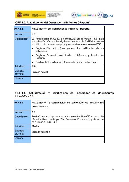 AL SIGM 3.0: EspecificaciÃ³n de requisitos - Plan Avanza