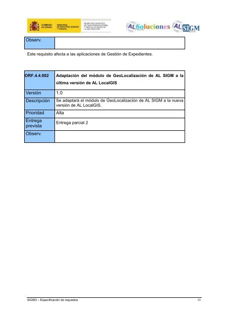 AL SIGM 3.0: EspecificaciÃ³n de requisitos - Plan Avanza