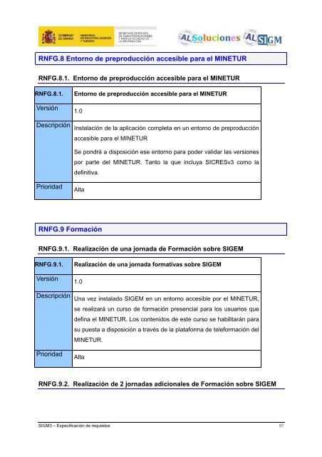 AL SIGM 3.0: EspecificaciÃ³n de requisitos - Plan Avanza