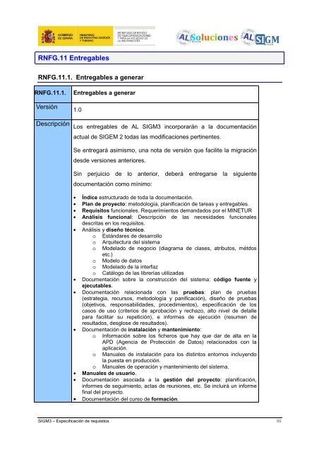 AL SIGM 3.0: EspecificaciÃ³n de requisitos - Plan Avanza