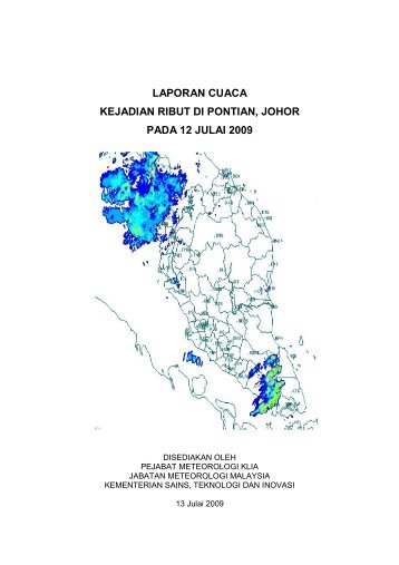 laporan cuaca kejadian ribut di pontian, johor pada 12 julai 2009