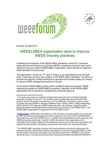 Press release - WEEE Forum