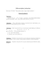 Diferencijalne jednacine - 1. deo - Matematika