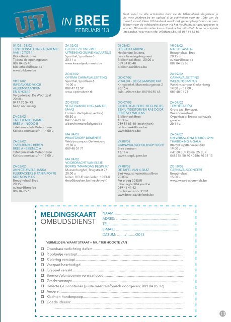 Stadsmagazine februari 2013 - Stad Bree
