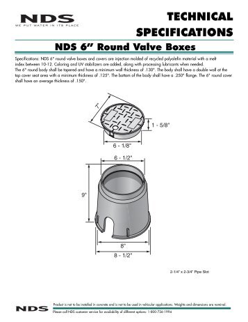 6in Round Valve Boxes - NDS