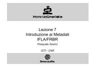 Lezione 7 Introduzione ai Metadati IFLA/FRBR - ISTI CNR