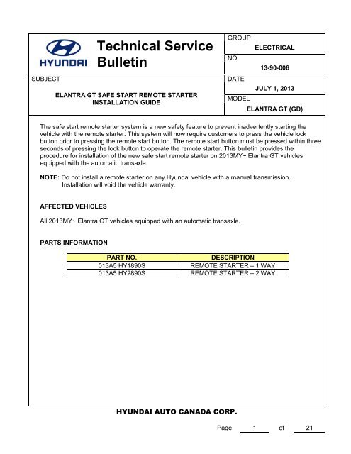 hyundai remote starter manual