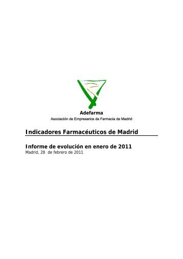 Indicadores FarmacÃ©uticos de Madrid - Adefarma