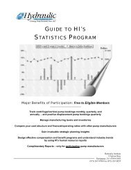 HI Statistics - the Hydraulic Institute