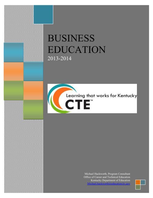 Business Education Program of Studies - Kentucky Department of ...