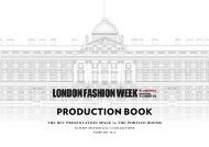 PRODUCTION BOOK - London Fashion Week