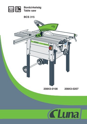 Bordcirkelsåg Table saw BCS 315 20843-0108 20843-0207