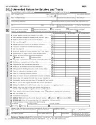 M2X 2010 Amended Return For Estates And Trusts - Minnesota ...