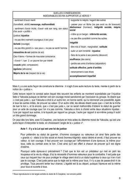 "Yacouba " au cycle 3 - IUFM de l'AcadÃ©mie de CrÃ©teil