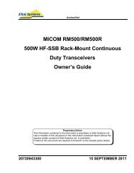 MICOM RM500/RM500R 500W HF-SSB Rack-Mount Continuous ...