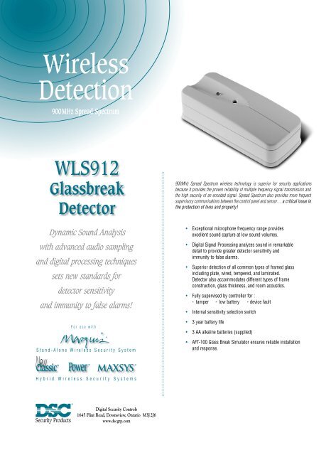 WLS912 Glass Break Detector - Cerber.pro