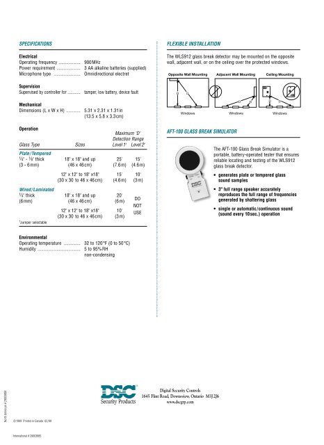 WLS912 Glass Break Detector - Cerber.pro