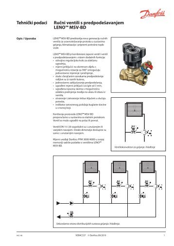 LENO™ MSV-BD Manual Presetting Valves - Danfoss.com